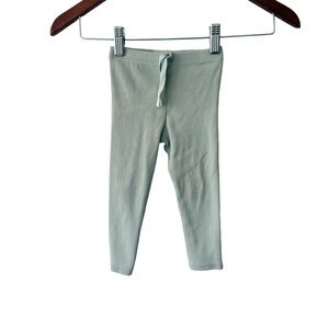 Zara Kids Ribbed Mint Green Leggings 2/3 years